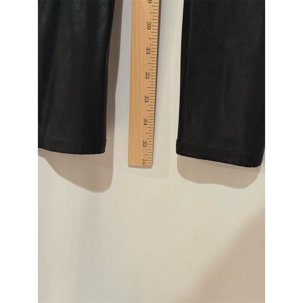 SPANX Faux Leather Leggings Womens Size L Black High Waisted Shaping - Picture 4 of 8